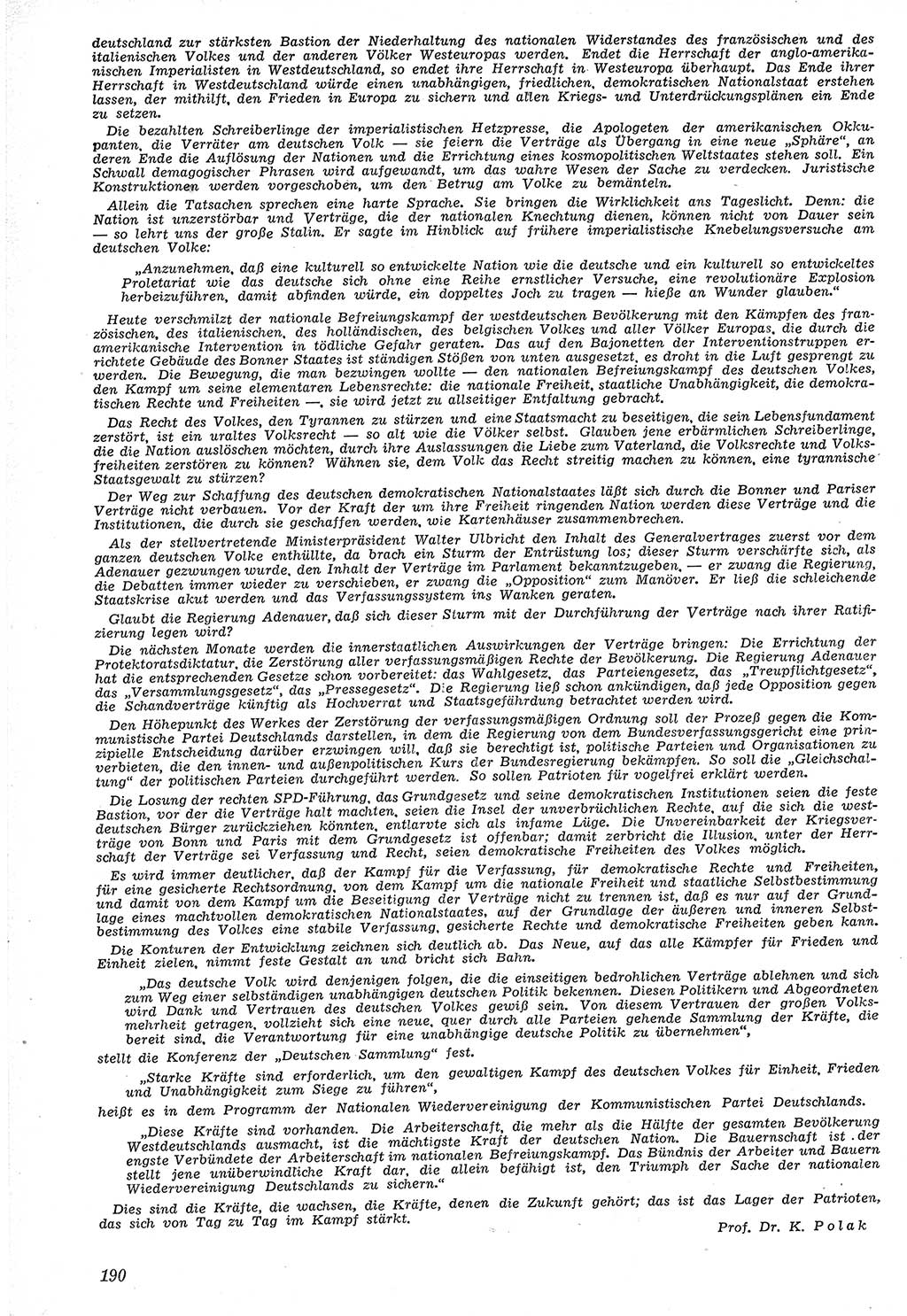 Neue Justiz (NJ), Zeitschrift für Recht und Rechtswissenschaft [Deutsche Demokratische Republik (DDR)], 7. Jahrgang 1953, Seite 190 (NJ DDR 1953, S. 190)
