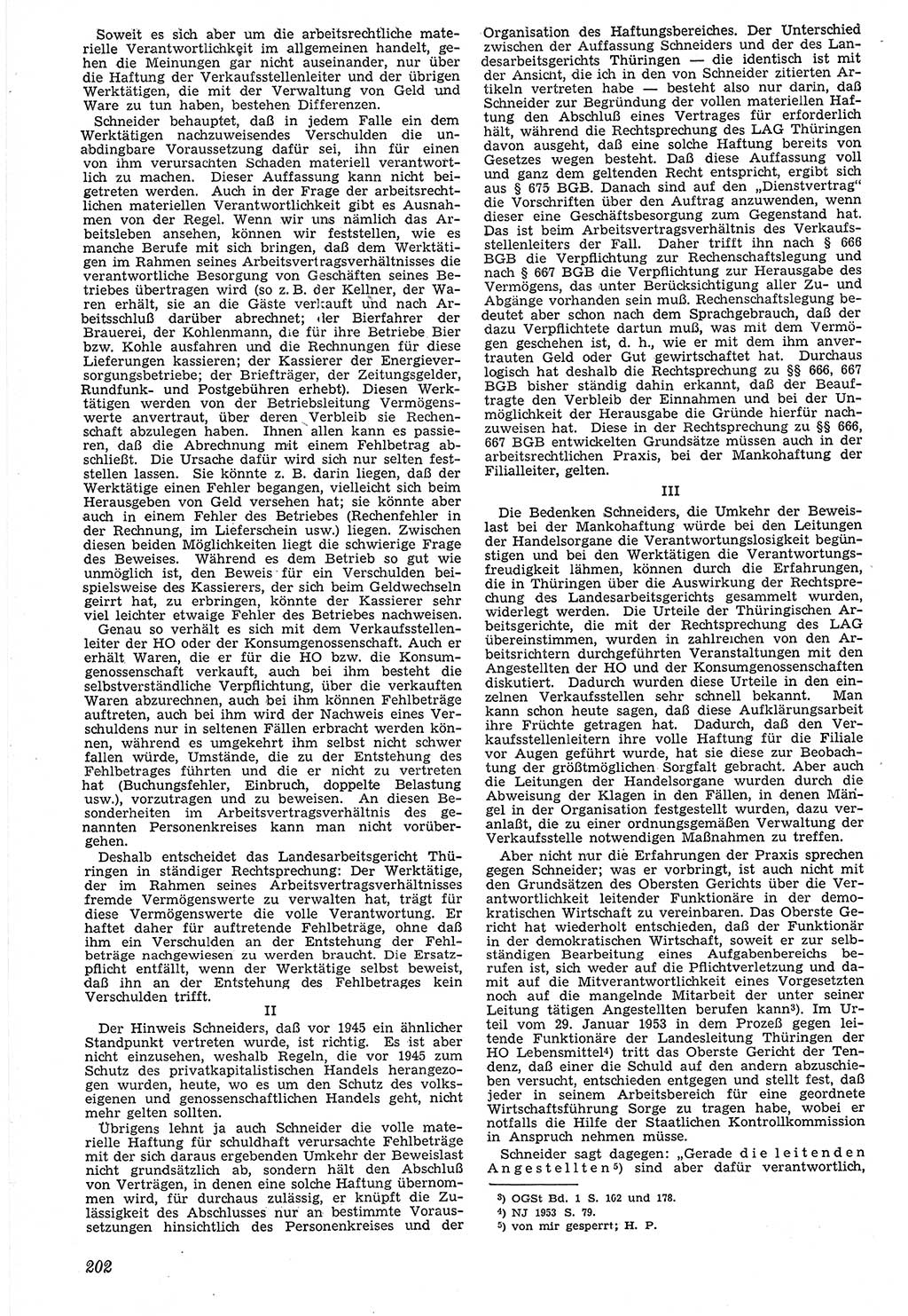 Neue Justiz (NJ), Zeitschrift für Recht und Rechtswissenschaft [Deutsche Demokratische Republik (DDR)], 7. Jahrgang 1953, Seite 202 (NJ DDR 1953, S. 202)