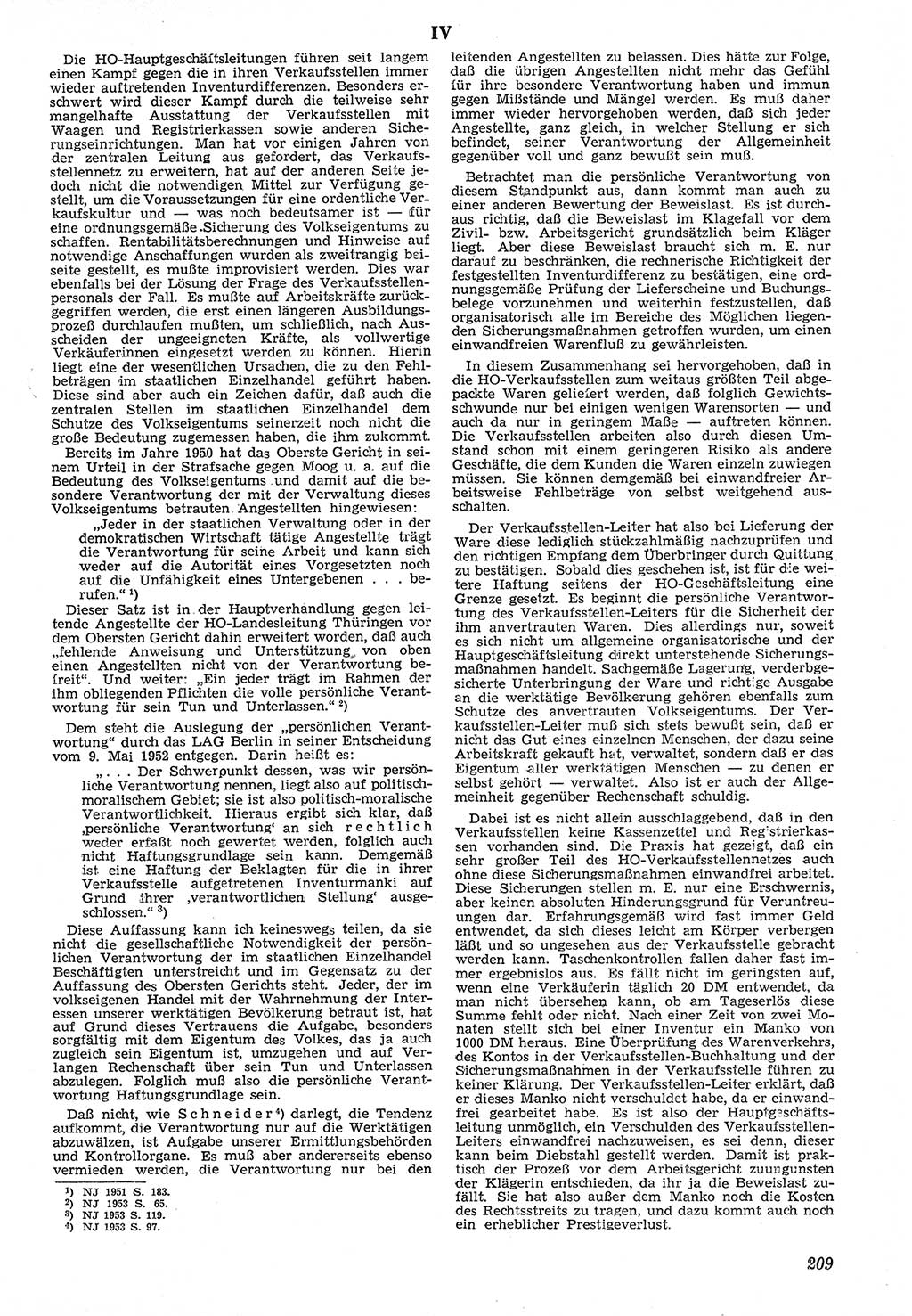 Neue Justiz (NJ), Zeitschrift für Recht und Rechtswissenschaft [Deutsche Demokratische Republik (DDR)], 7. Jahrgang 1953, Seite 209 (NJ DDR 1953, S. 209)