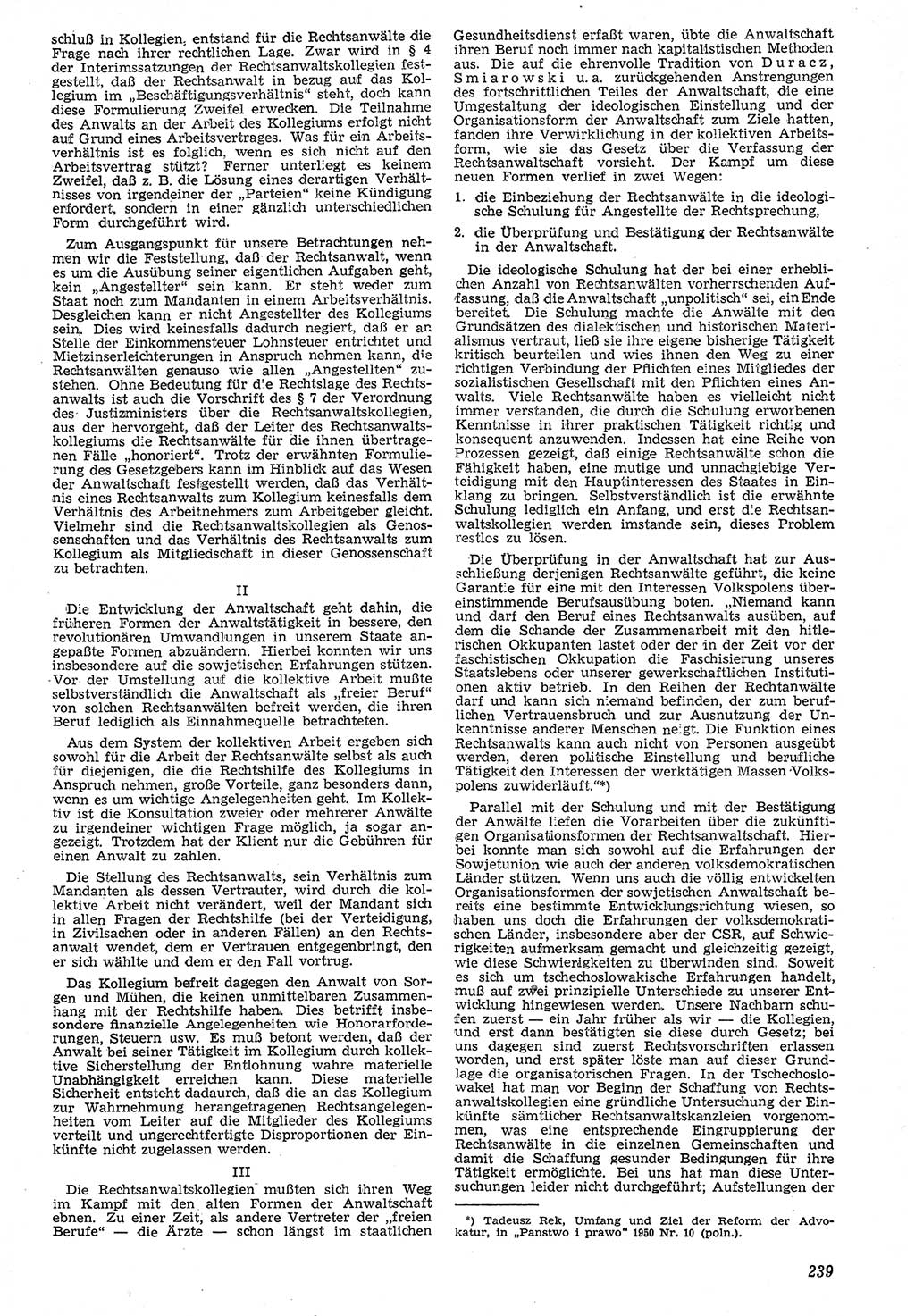 Neue Justiz (NJ), Zeitschrift für Recht und Rechtswissenschaft [Deutsche Demokratische Republik (DDR)], 7. Jahrgang 1953, Seite 239 (NJ DDR 1953, S. 239)
