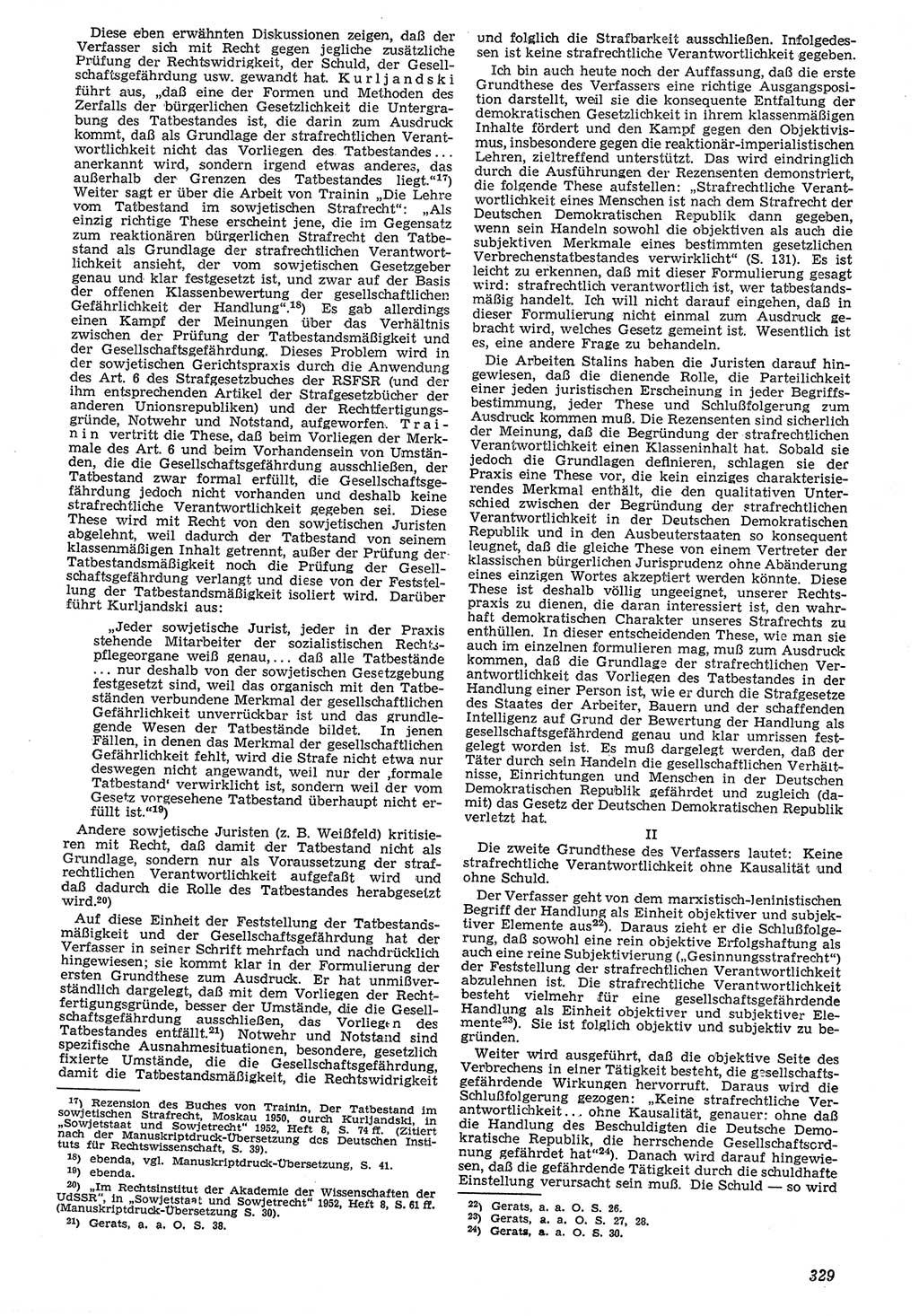 Neue Justiz (NJ), Zeitschrift für Recht und Rechtswissenschaft [Deutsche Demokratische Republik (DDR)], 7. Jahrgang 1953, Seite 329 (NJ DDR 1953, S. 329)