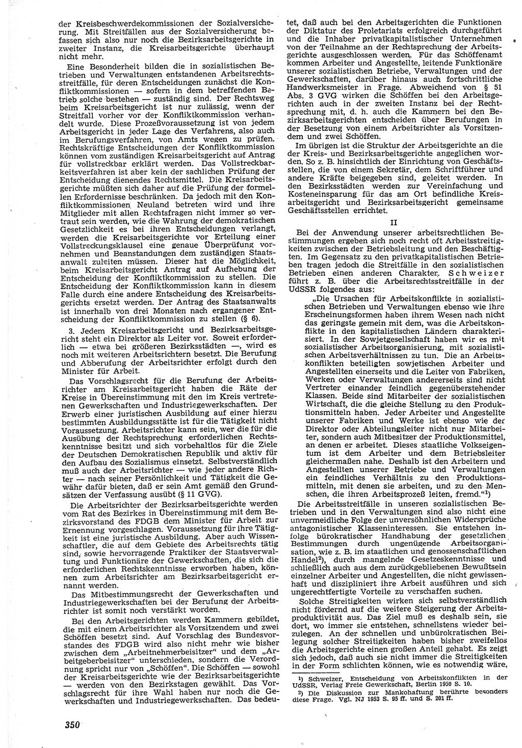 Neue Justiz (NJ), Zeitschrift für Recht und Rechtswissenschaft [Deutsche Demokratische Republik (DDR)], 7. Jahrgang 1953, Seite 350 (NJ DDR 1953, S. 350)