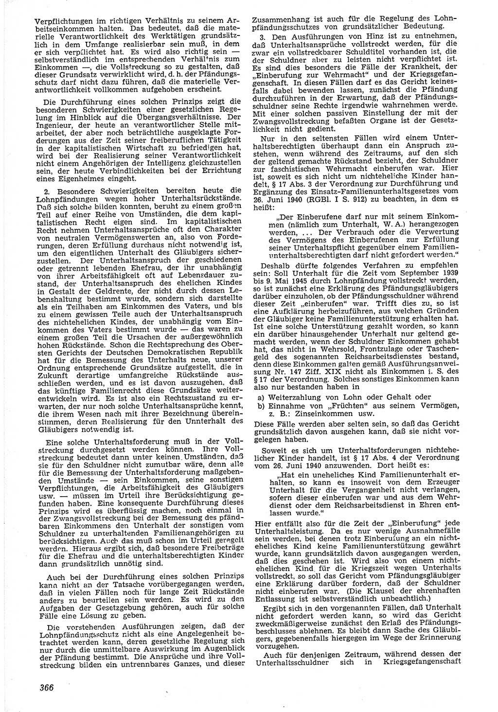 Neue Justiz (NJ), Zeitschrift für Recht und Rechtswissenschaft [Deutsche Demokratische Republik (DDR)], 7. Jahrgang 1953, Seite 366 (NJ DDR 1953, S. 366)