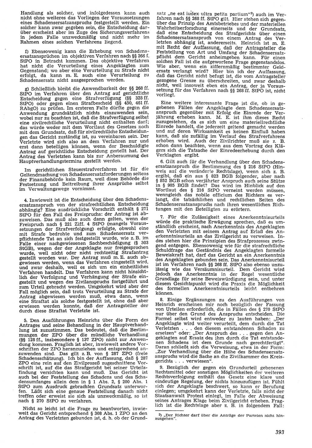 Neue Justiz (NJ), Zeitschrift für Recht und Rechtswissenschaft [Deutsche Demokratische Republik (DDR)], 7. Jahrgang 1953, Seite 393 (NJ DDR 1953, S. 393)