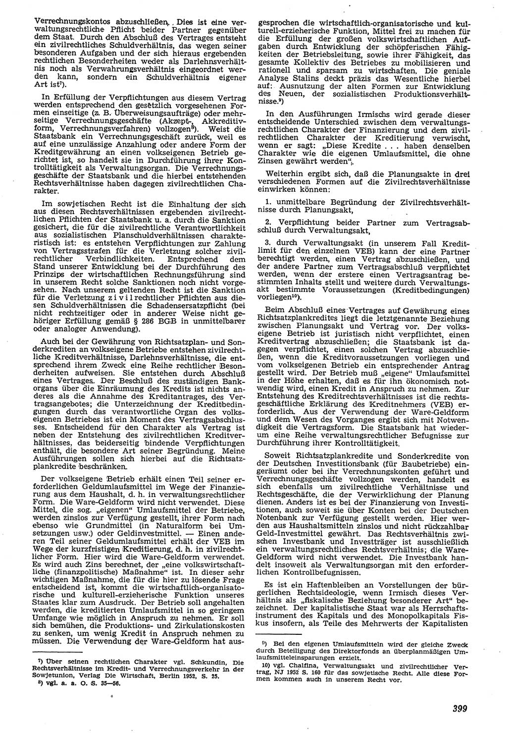 Neue Justiz (NJ), Zeitschrift für Recht und Rechtswissenschaft [Deutsche Demokratische Republik (DDR)], 7. Jahrgang 1953, Seite 399 (NJ DDR 1953, S. 399)