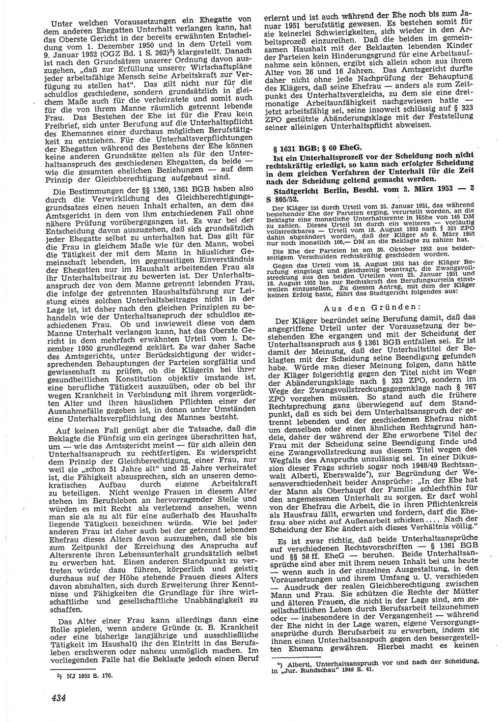 Neue Justiz (NJ), Zeitschrift für Recht und Rechtswissenschaft [Deutsche Demokratische Republik (DDR)], 7. Jahrgang 1953, Seite 434 (NJ DDR 1953, S. 434)