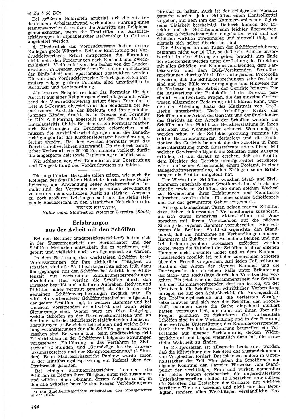 Neue Justiz (NJ), Zeitschrift für Recht und Rechtswissenschaft [Deutsche Demokratische Republik (DDR)], 7. Jahrgang 1953, Seite 464 (NJ DDR 1953, S. 464)