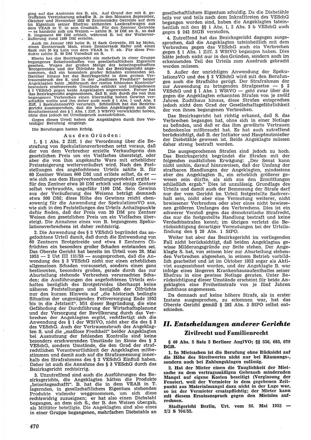 Neue Justiz (NJ), Zeitschrift für Recht und Rechtswissenschaft [Deutsche Demokratische Republik (DDR)], 7. Jahrgang 1953, Seite 470 (NJ DDR 1953, S. 470)