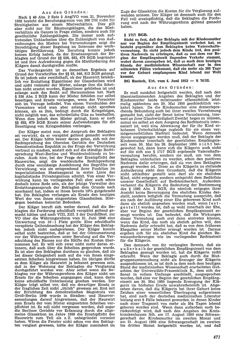 Neue Justiz (NJ), Zeitschrift für Recht und Rechtswissenschaft [Deutsche Demokratische Republik (DDR)], 7. Jahrgang 1953, Seite 471 (NJ DDR 1953, S. 471)