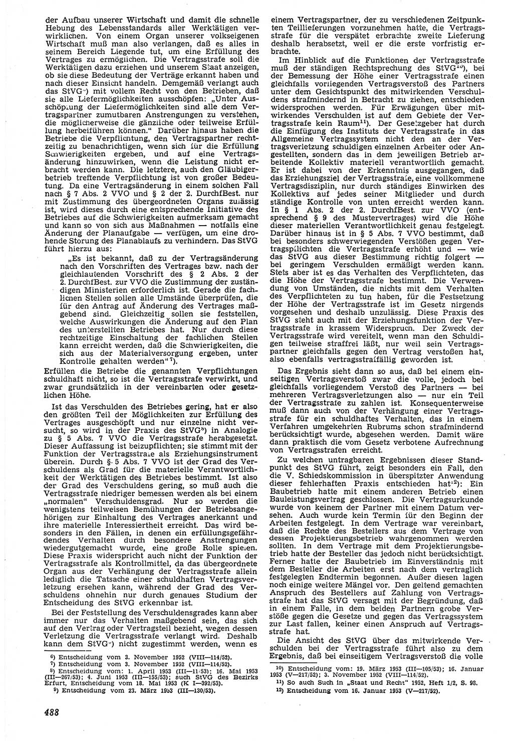 Neue Justiz (NJ), Zeitschrift für Recht und Rechtswissenschaft [Deutsche Demokratische Republik (DDR)], 7. Jahrgang 1953, Seite 488 (NJ DDR 1953, S. 488)