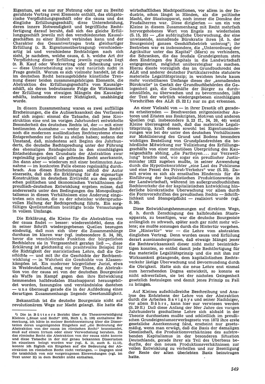 Neue Justiz (NJ), Zeitschrift für Recht und Rechtswissenschaft [Deutsche Demokratische Republik (DDR)], 7. Jahrgang 1953, Seite 549 (NJ DDR 1953, S. 549)