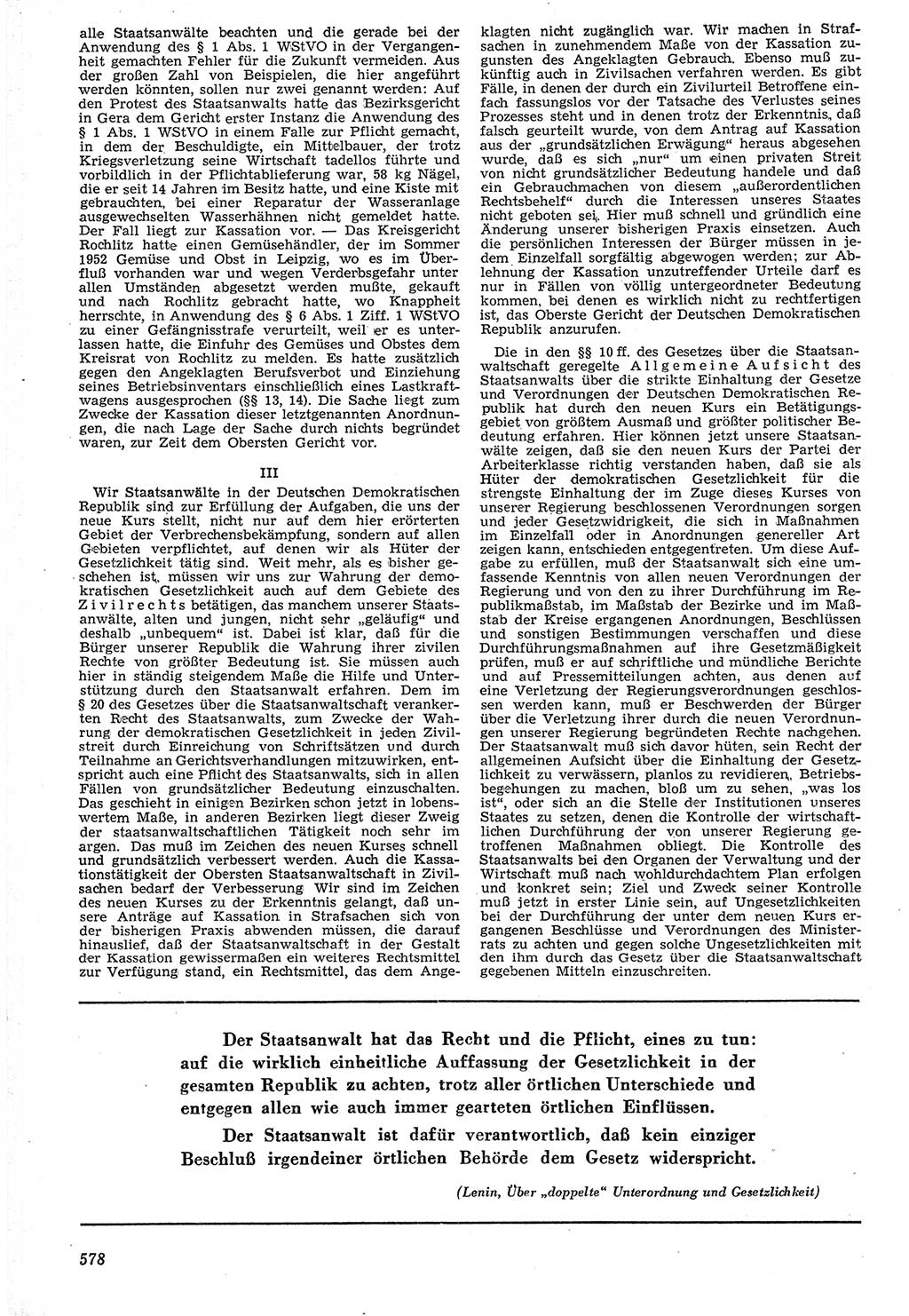 Neue Justiz (NJ), Zeitschrift für Recht und Rechtswissenschaft [Deutsche Demokratische Republik (DDR)], 7. Jahrgang 1953, Seite 578 (NJ DDR 1953, S. 578)