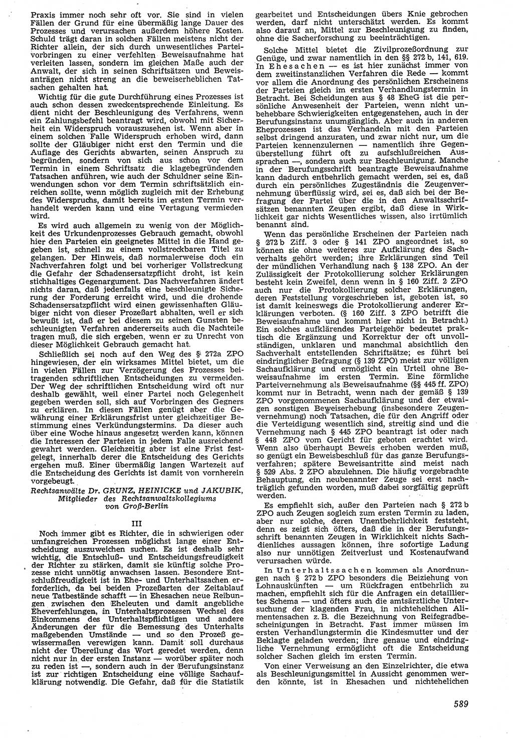Neue Justiz (NJ), Zeitschrift für Recht und Rechtswissenschaft [Deutsche Demokratische Republik (DDR)], 7. Jahrgang 1953, Seite 589 (NJ DDR 1953, S. 589)
