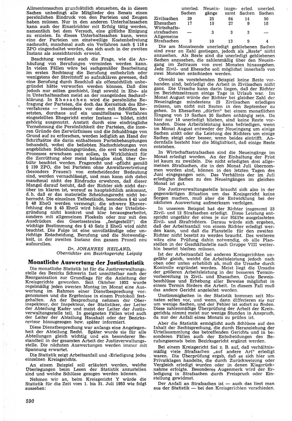 Neue Justiz (NJ), Zeitschrift für Recht und Rechtswissenschaft [Deutsche Demokratische Republik (DDR)], 7. Jahrgang 1953, Seite 590 (NJ DDR 1953, S. 590)