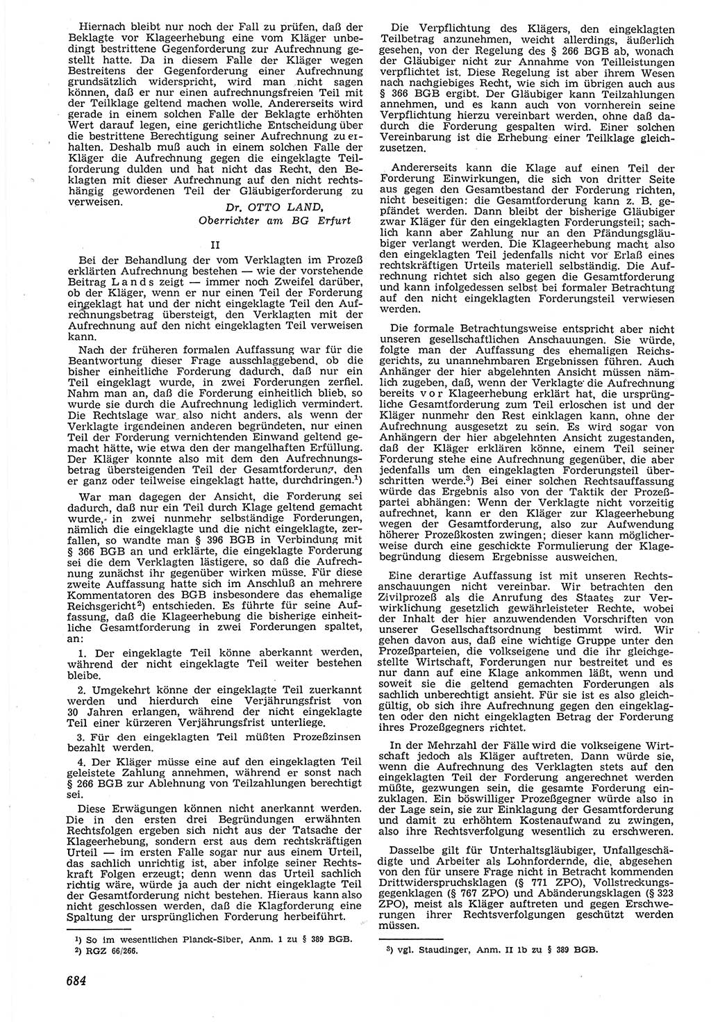 Neue Justiz (NJ), Zeitschrift für Recht und Rechtswissenschaft [Deutsche Demokratische Republik (DDR)], 7. Jahrgang 1953, Seite 684 (NJ DDR 1953, S. 684)