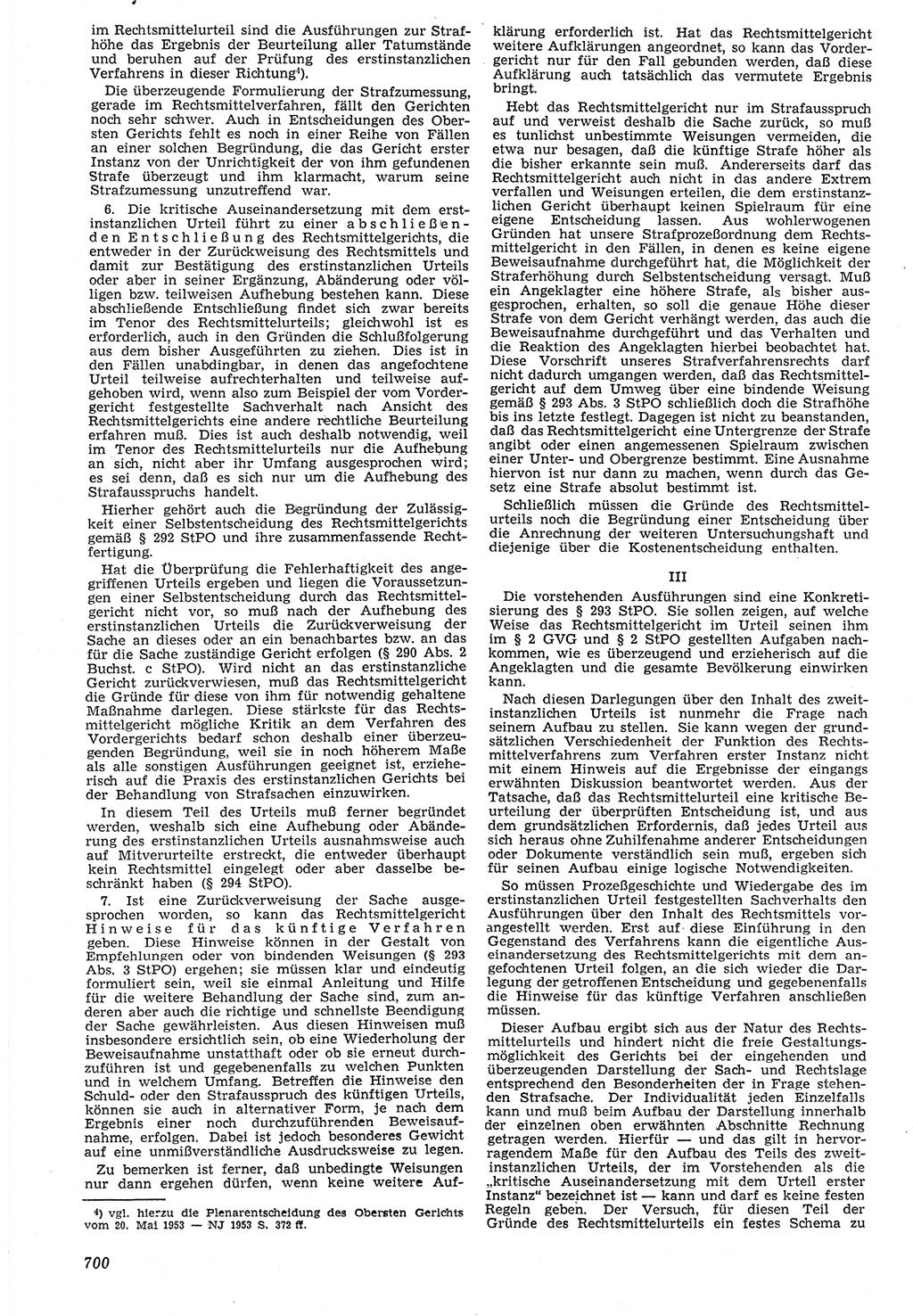 Neue Justiz (NJ), Zeitschrift für Recht und Rechtswissenschaft [Deutsche Demokratische Republik (DDR)], 7. Jahrgang 1953, Seite 700 (NJ DDR 1953, S. 700)