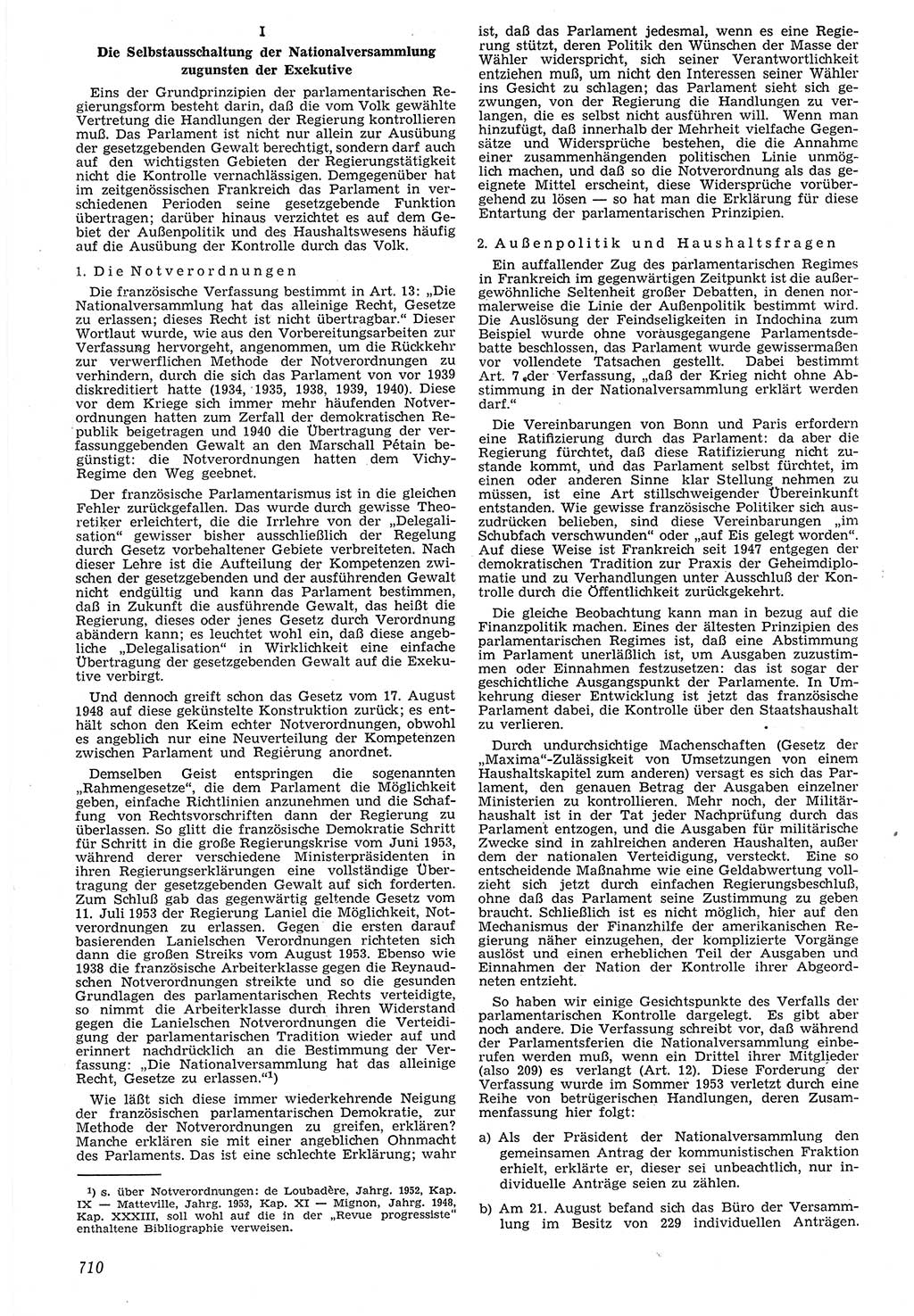 Neue Justiz (NJ), Zeitschrift für Recht und Rechtswissenschaft [Deutsche Demokratische Republik (DDR)], 7. Jahrgang 1953, Seite 710 (NJ DDR 1953, S. 710)