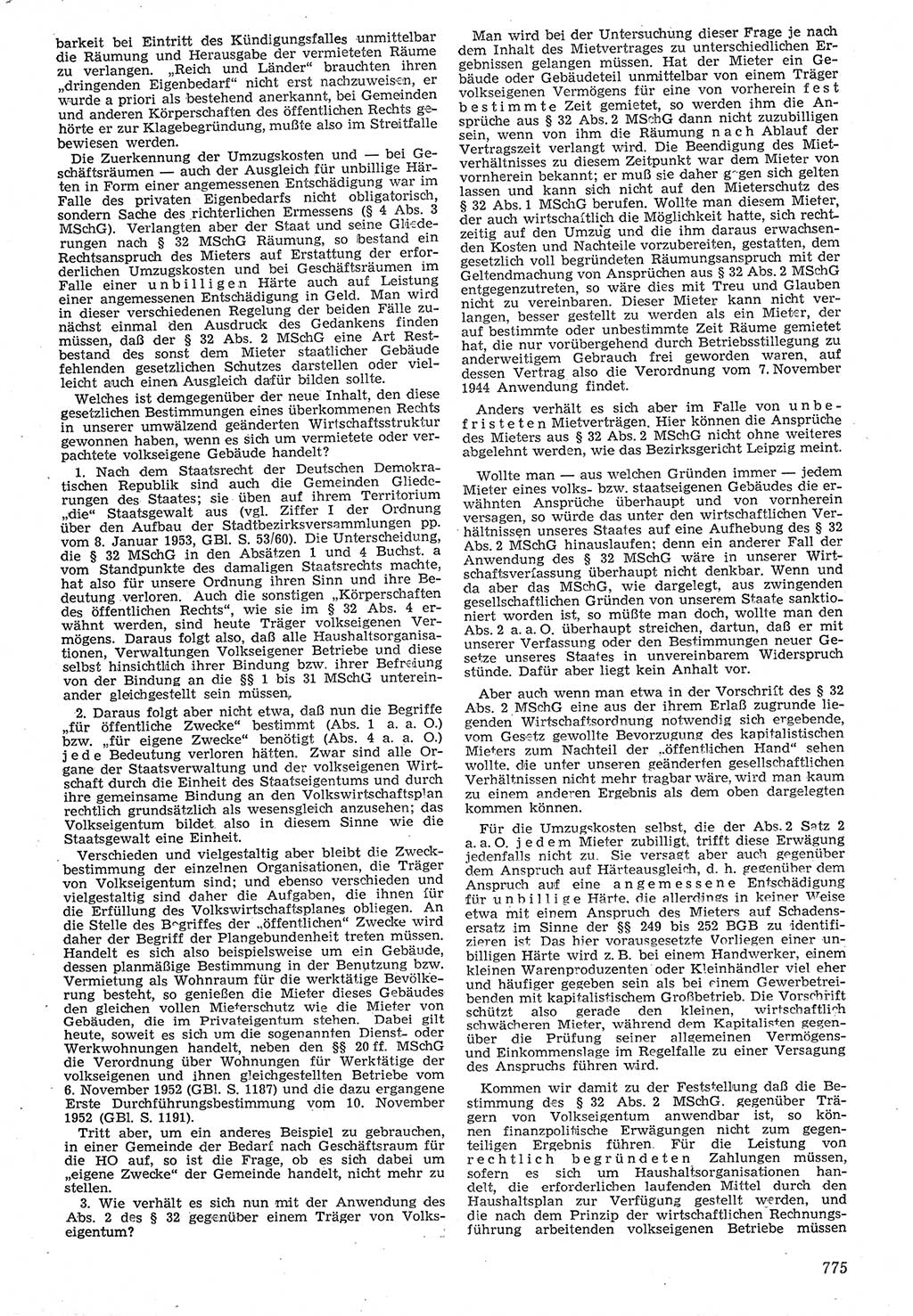 Neue Justiz (NJ), Zeitschrift für Recht und Rechtswissenschaft [Deutsche Demokratische Republik (DDR)], 7. Jahrgang 1953, Seite 775 (NJ DDR 1953, S. 775)