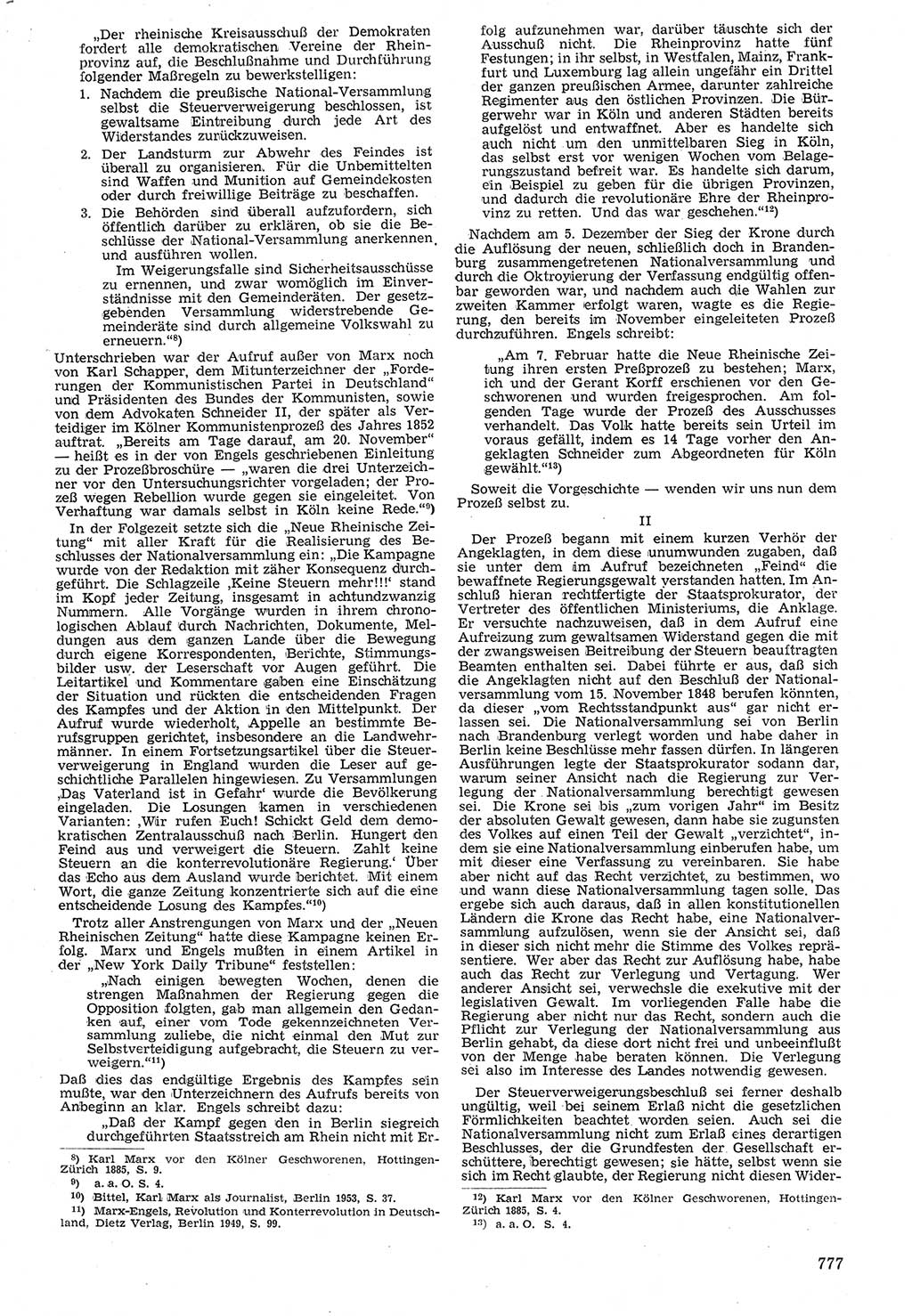 Neue Justiz (NJ), Zeitschrift für Recht und Rechtswissenschaft [Deutsche Demokratische Republik (DDR)], 7. Jahrgang 1953, Seite 777 (NJ DDR 1953, S. 777)