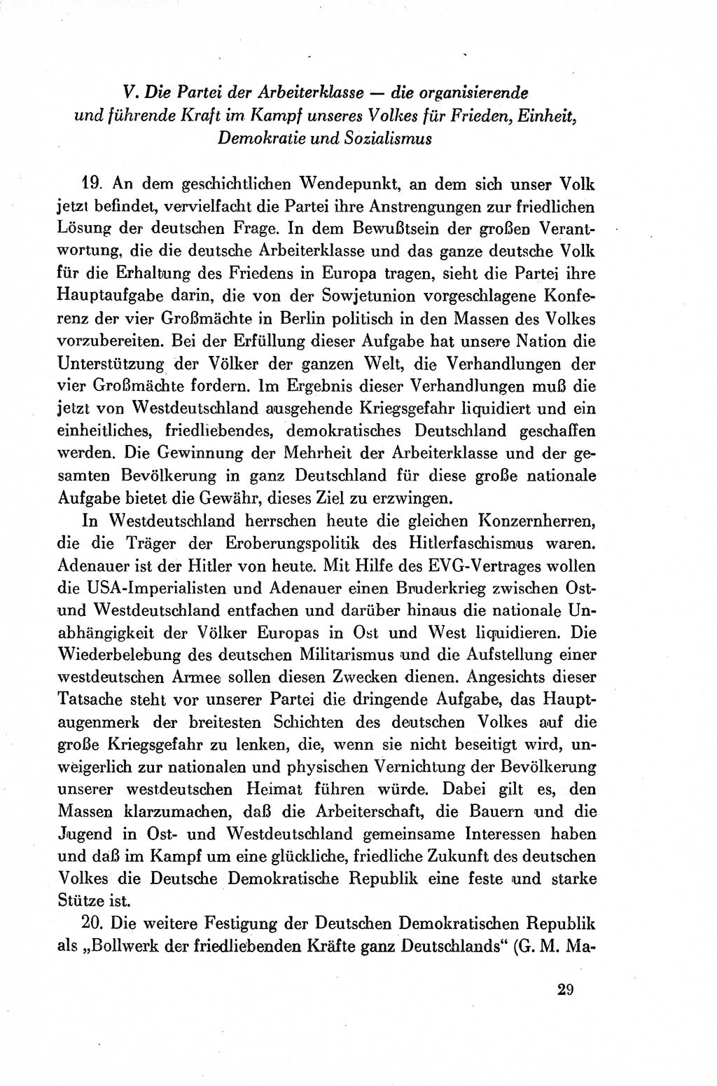 Dokumente der Sozialistischen Einheitspartei Deutschlands (SED) [Deutsche Demokratische Republik (DDR)] 1954-1955, Seite 29 (Dok. SED DDR 1954-1955, S. 29)