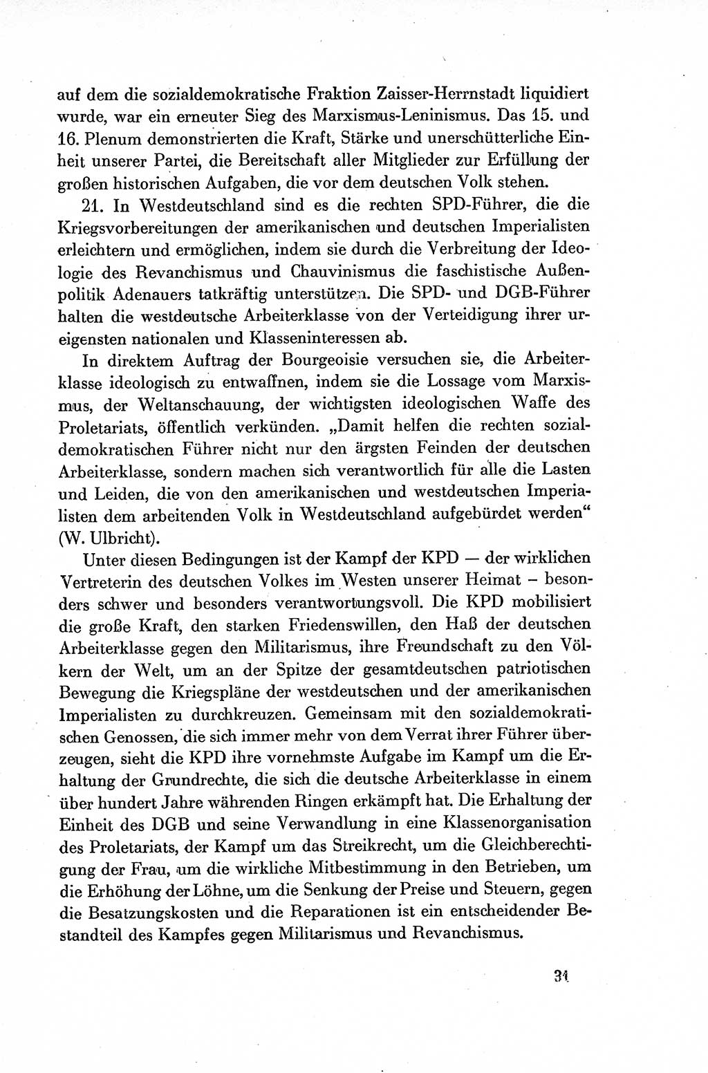 Dokumente der Sozialistischen Einheitspartei Deutschlands (SED) [Deutsche Demokratische Republik (DDR)] 1954-1955, Seite 31 (Dok. SED DDR 1954-1955, S. 31)