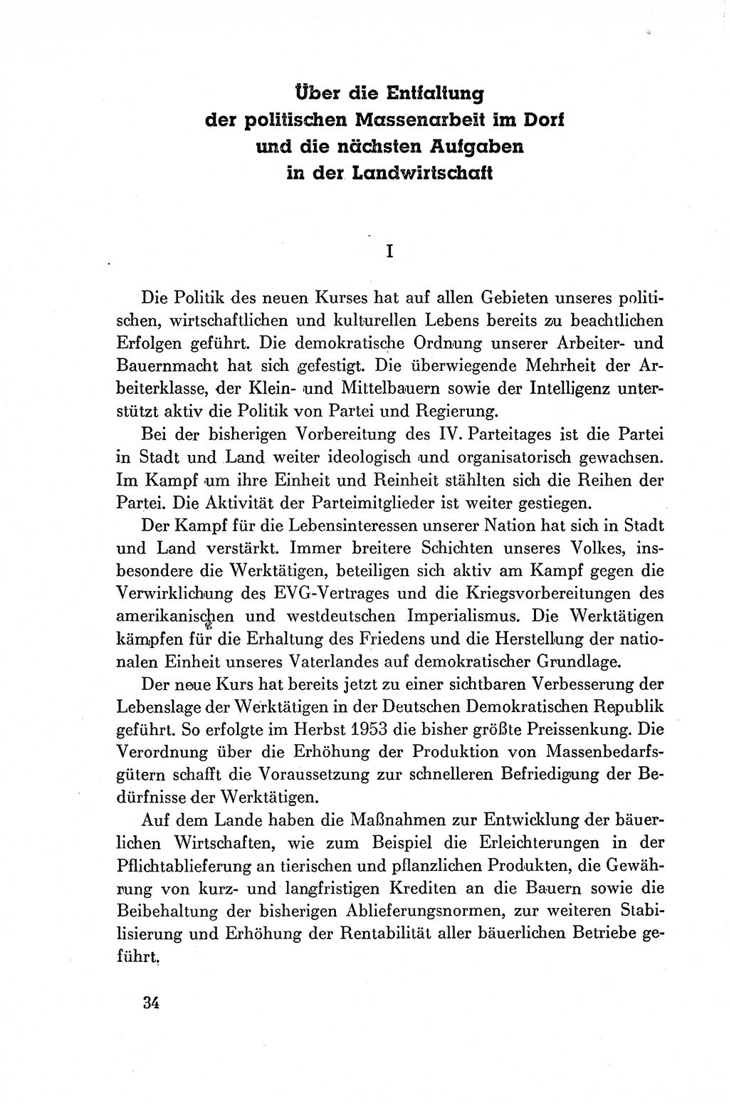 Dokumente der Sozialistischen Einheitspartei Deutschlands (SED) [Deutsche Demokratische Republik (DDR)] 1954-1955, Seite 34 (Dok. SED DDR 1954-1955, S. 34)