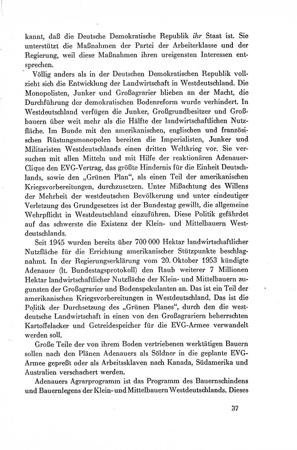 Dokumente der Sozialistischen Einheitspartei Deutschlands (SED) [Deutsche Demokratische Republik (DDR)] 1954-1955, Seite 37 (Dok. SED DDR 1954-1955, S. 37)