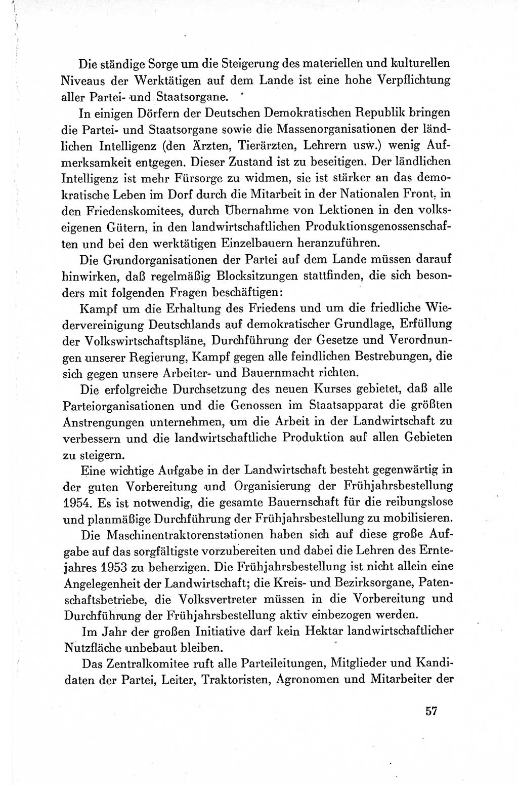 Dokumente der Sozialistischen Einheitspartei Deutschlands (SED) [Deutsche Demokratische Republik (DDR)] 1954-1955, Seite 57 (Dok. SED DDR 1954-1955, S. 57)