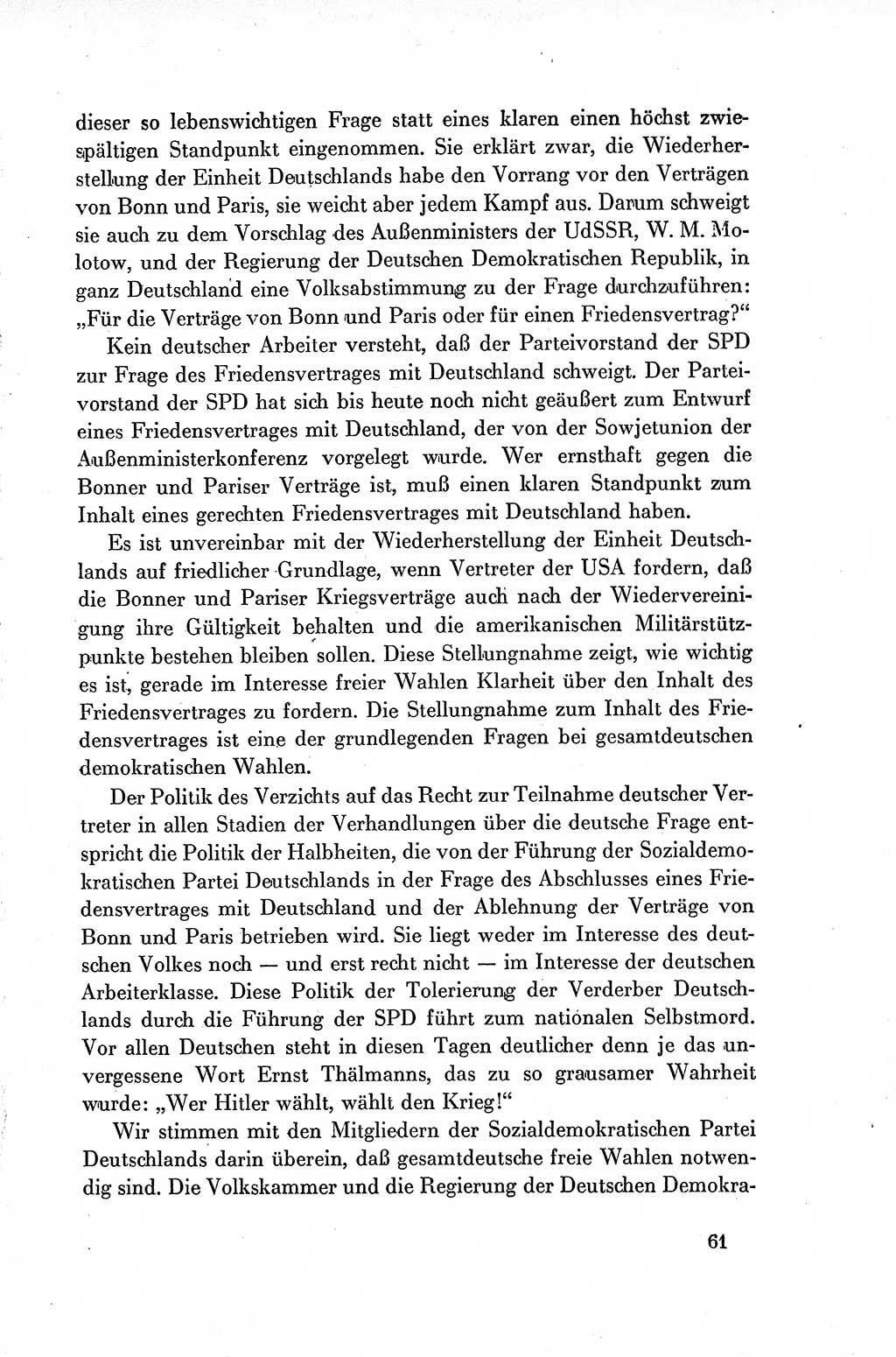 Dokumente der Sozialistischen Einheitspartei Deutschlands (SED) [Deutsche Demokratische Republik (DDR)] 1954-1955, Seite 61 (Dok. SED DDR 1954-1955, S. 61)