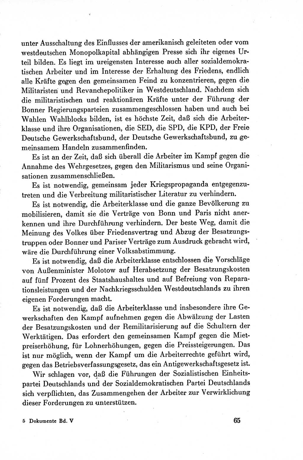 Dokumente der Sozialistischen Einheitspartei Deutschlands (SED) [Deutsche Demokratische Republik (DDR)] 1954-1955, Seite 65 (Dok. SED DDR 1954-1955, S. 65)