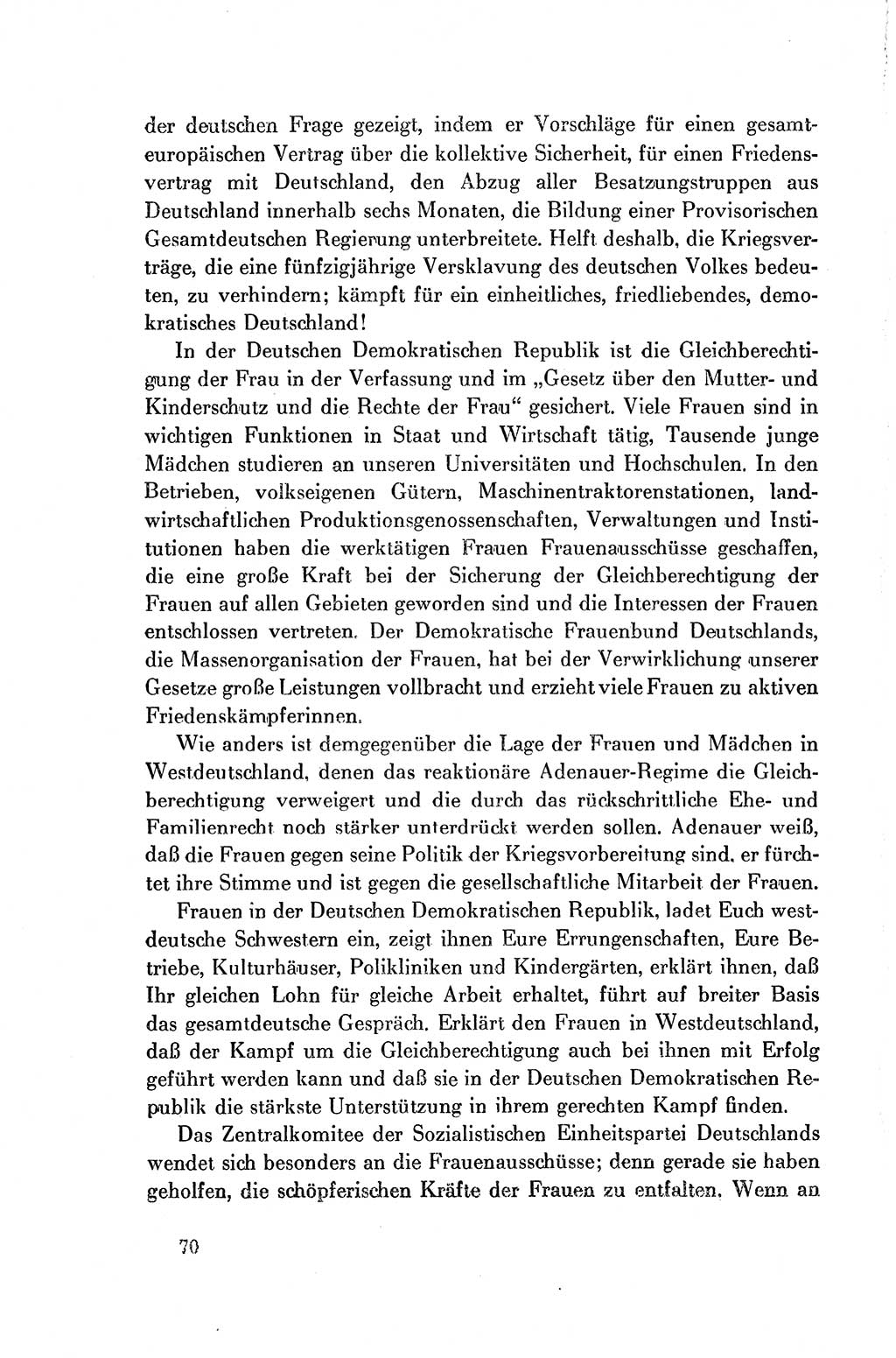 Dokumente der Sozialistischen Einheitspartei Deutschlands (SED) [Deutsche Demokratische Republik (DDR)] 1954-1955, Seite 70 (Dok. SED DDR 1954-1955, S. 70)