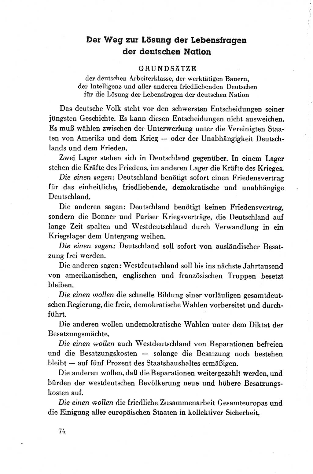 Dokumente der Sozialistischen Einheitspartei Deutschlands (SED) [Deutsche Demokratische Republik (DDR)] 1954-1955, Seite 74 (Dok. SED DDR 1954-1955, S. 74)