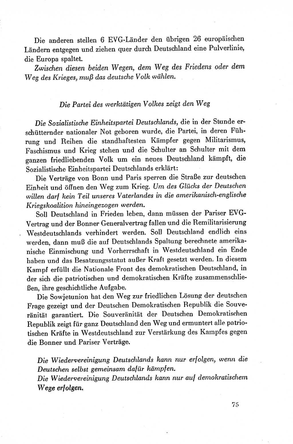 Dokumente der Sozialistischen Einheitspartei Deutschlands (SED) [Deutsche Demokratische Republik (DDR)] 1954-1955, Seite 75 (Dok. SED DDR 1954-1955, S. 75)