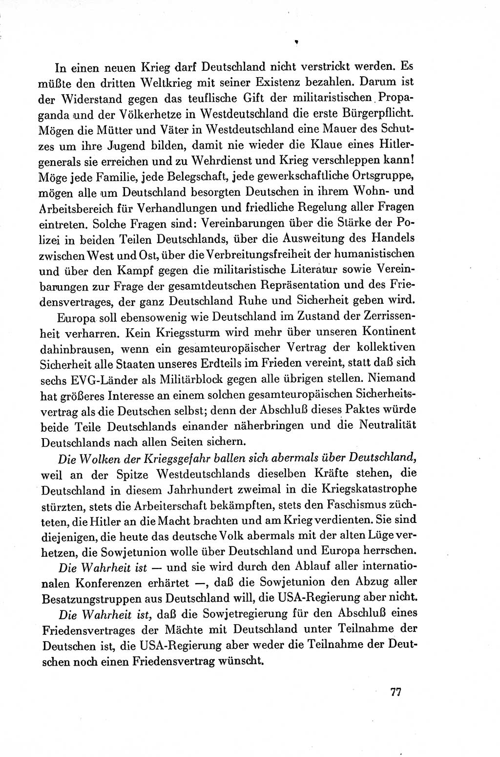 Dokumente der Sozialistischen Einheitspartei Deutschlands (SED) [Deutsche Demokratische Republik (DDR)] 1954-1955, Seite 77 (Dok. SED DDR 1954-1955, S. 77)