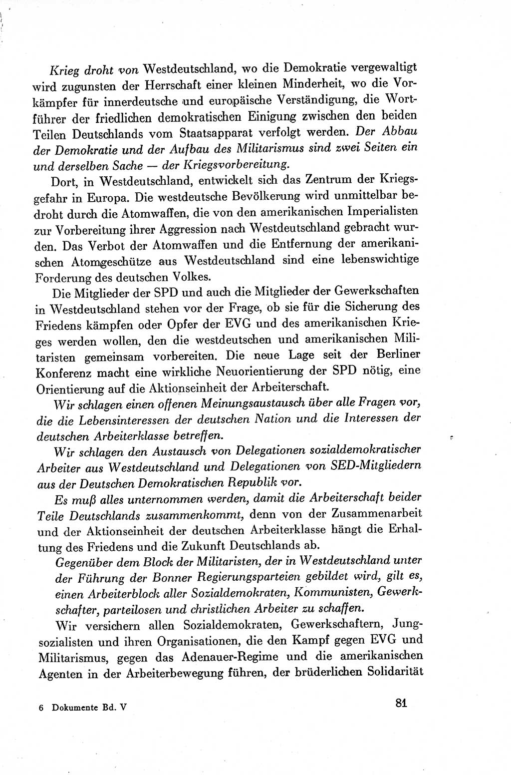 Dokumente der Sozialistischen Einheitspartei Deutschlands (SED) [Deutsche Demokratische Republik (DDR)] 1954-1955, Seite 81 (Dok. SED DDR 1954-1955, S. 81)
