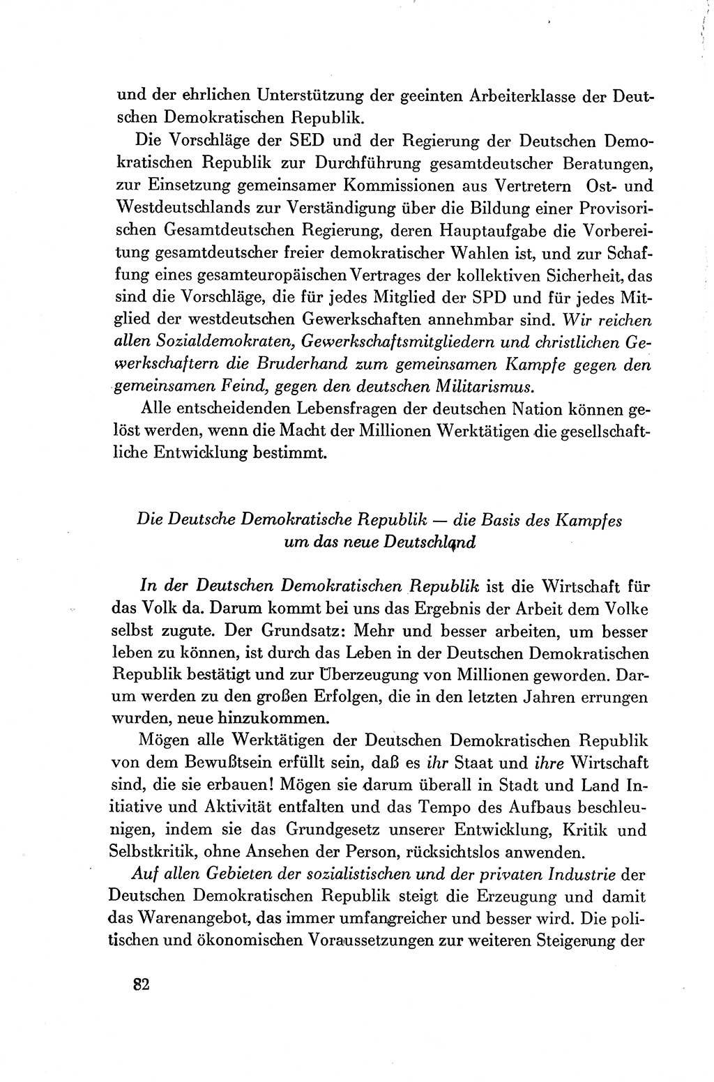 Dokumente der Sozialistischen Einheitspartei Deutschlands (SED) [Deutsche Demokratische Republik (DDR)] 1954-1955, Seite 82 (Dok. SED DDR 1954-1955, S. 82)