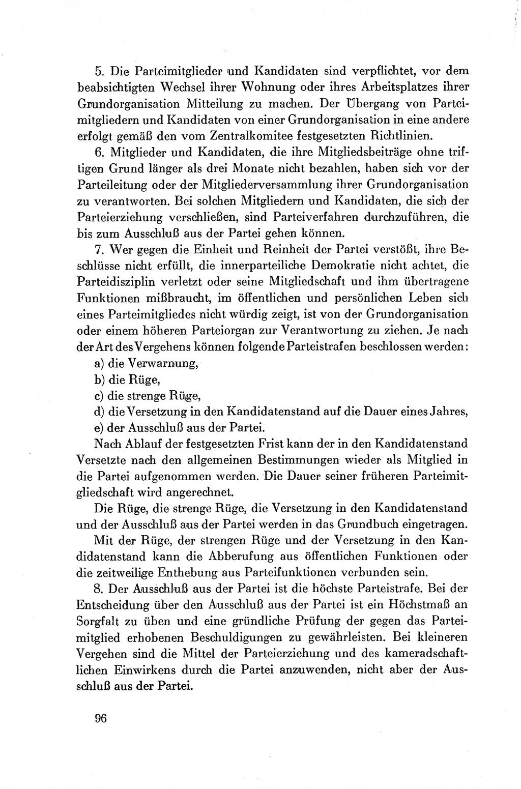 Dokumente der Sozialistischen Einheitspartei Deutschlands (SED) [Deutsche Demokratische Republik (DDR)] 1954-1955, Seite 96 (Dok. SED DDR 1954-1955, S. 96)