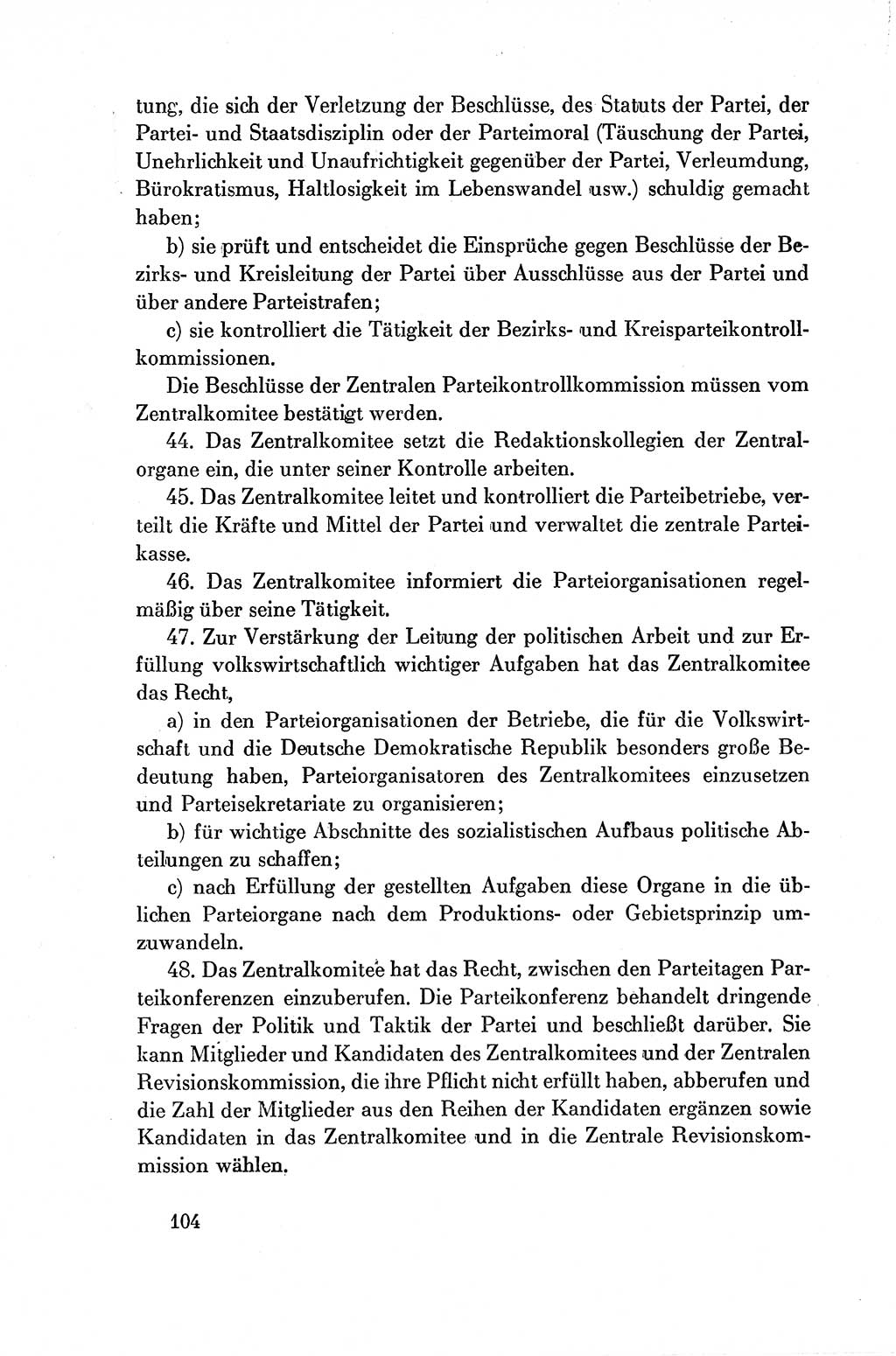 Dokumente der Sozialistischen Einheitspartei Deutschlands (SED) [Deutsche Demokratische Republik (DDR)] 1954-1955, Seite 104 (Dok. SED DDR 1954-1955, S. 104)