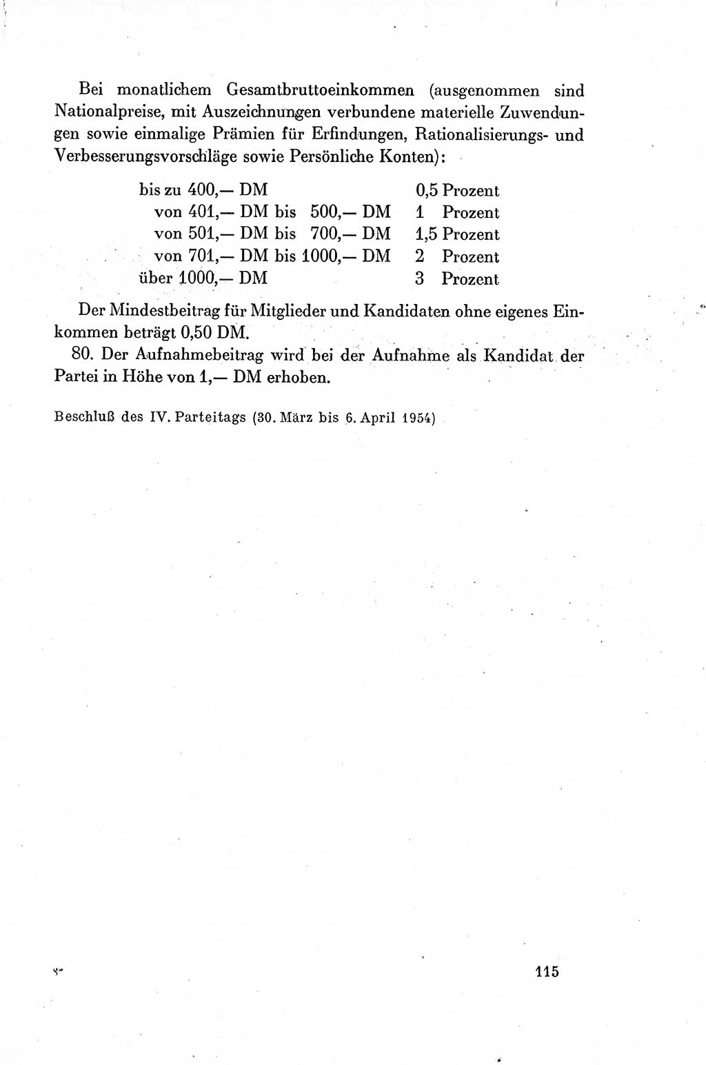 Dokumente der Sozialistischen Einheitspartei Deutschlands (SED) [Deutsche Demokratische Republik (DDR)] 1954-1955, Seite 115 (Dok. SED DDR 1954-1955, S. 115)