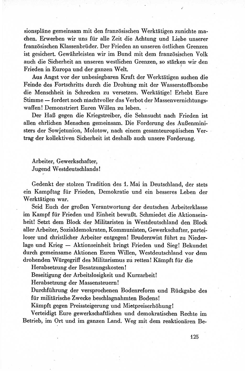 Dokumente der Sozialistischen Einheitspartei Deutschlands (SED) [Deutsche Demokratische Republik (DDR)] 1954-1955, Seite 125 (Dok. SED DDR 1954-1955, S. 125)