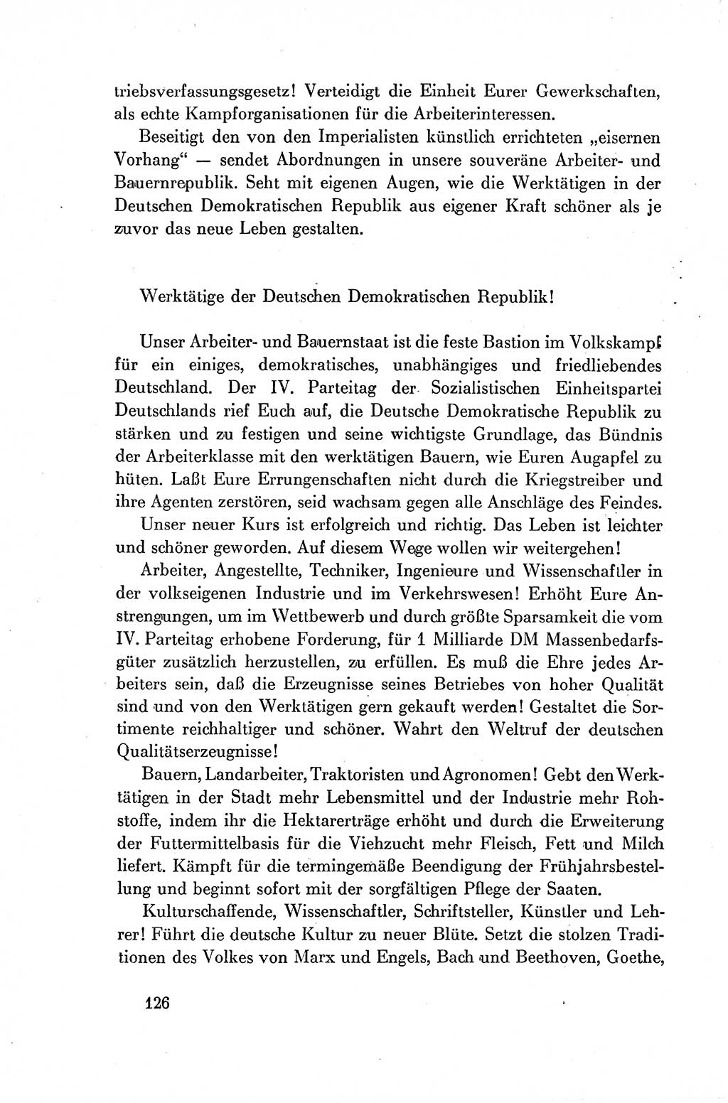 Dokumente der Sozialistischen Einheitspartei Deutschlands (SED) [Deutsche Demokratische Republik (DDR)] 1954-1955, Seite 126 (Dok. SED DDR 1954-1955, S. 126)