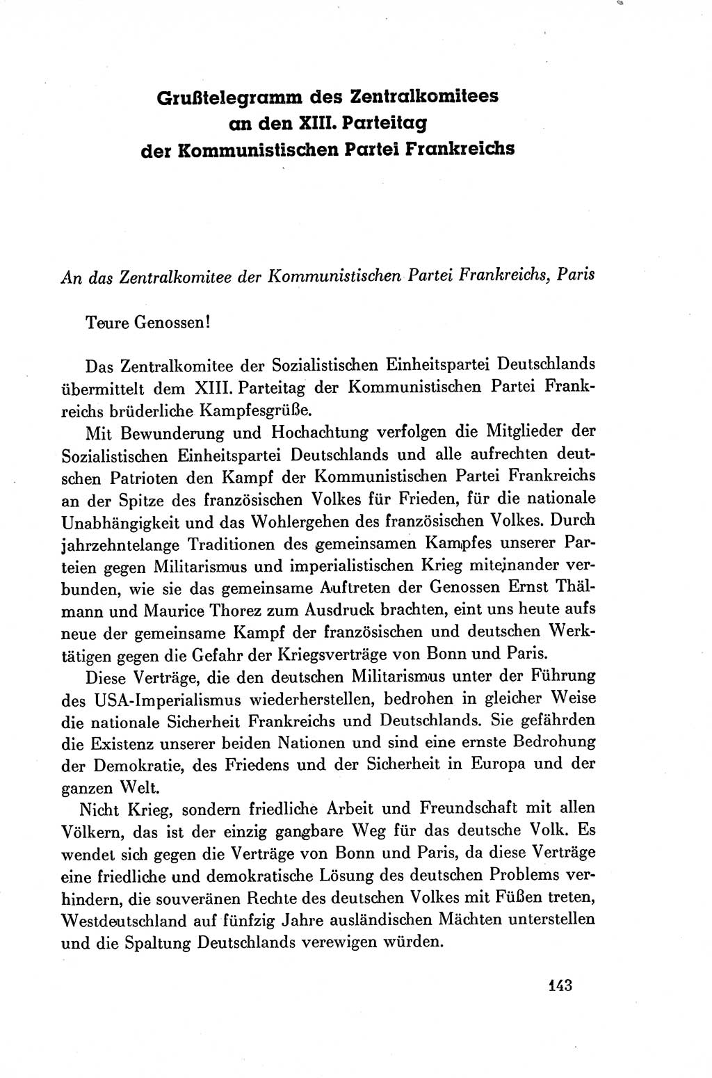 Dokumente der Sozialistischen Einheitspartei Deutschlands (SED) [Deutsche Demokratische Republik (DDR)] 1954-1955, Seite 143 (Dok. SED DDR 1954-1955, S. 143)