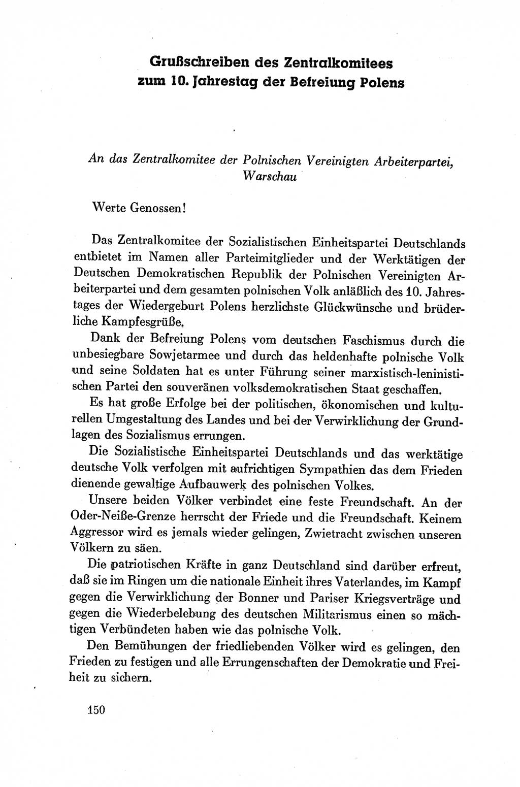 Dokumente der Sozialistischen Einheitspartei Deutschlands (SED) [Deutsche Demokratische Republik (DDR)] 1954-1955, Seite 150 (Dok. SED DDR 1954-1955, S. 150)