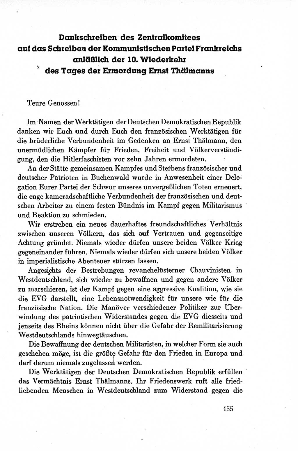 Dokumente der Sozialistischen Einheitspartei Deutschlands (SED) [Deutsche Demokratische Republik (DDR)] 1954-1955, Seite 155 (Dok. SED DDR 1954-1955, S. 155)