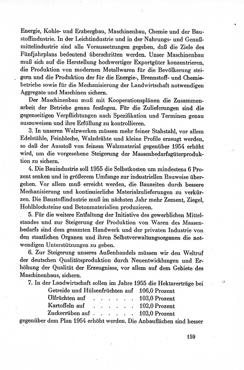 Dokumente der Sozialistischen Einheitspartei Deutschlands (SED) [Deutsche Demokratische Republik (DDR)] 1954-1955, Seite 159 (Dok. SED DDR 1954-1955, S. 159)