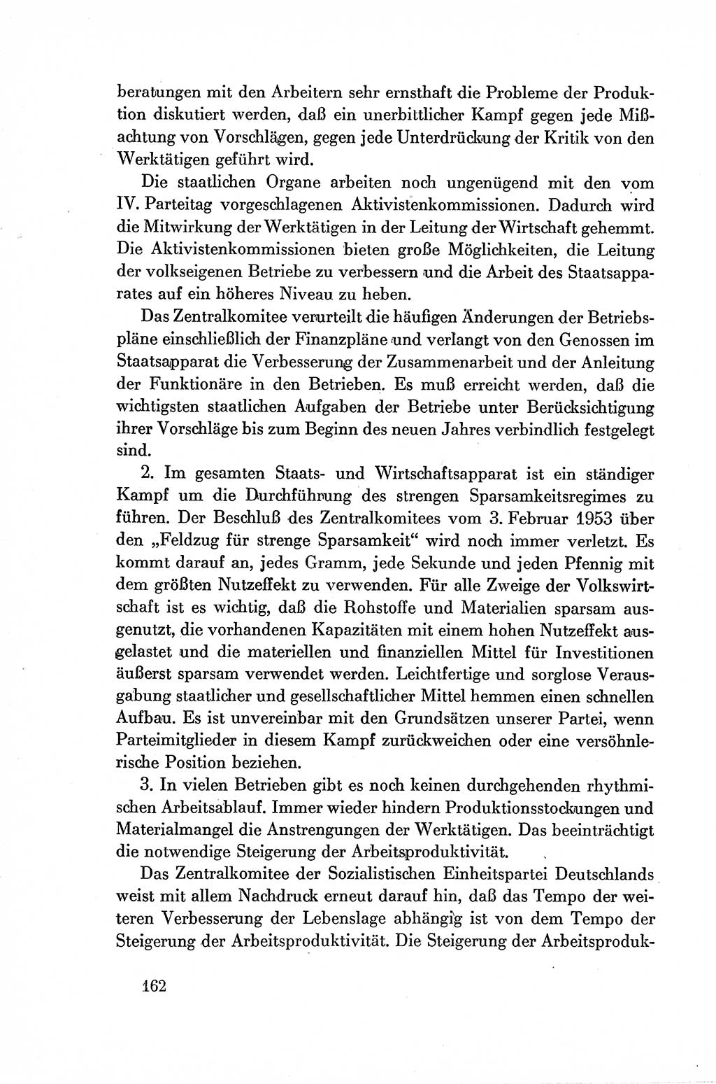 Dokumente der Sozialistischen Einheitspartei Deutschlands (SED) [Deutsche Demokratische Republik (DDR)] 1954-1955, Seite 162 (Dok. SED DDR 1954-1955, S. 162)