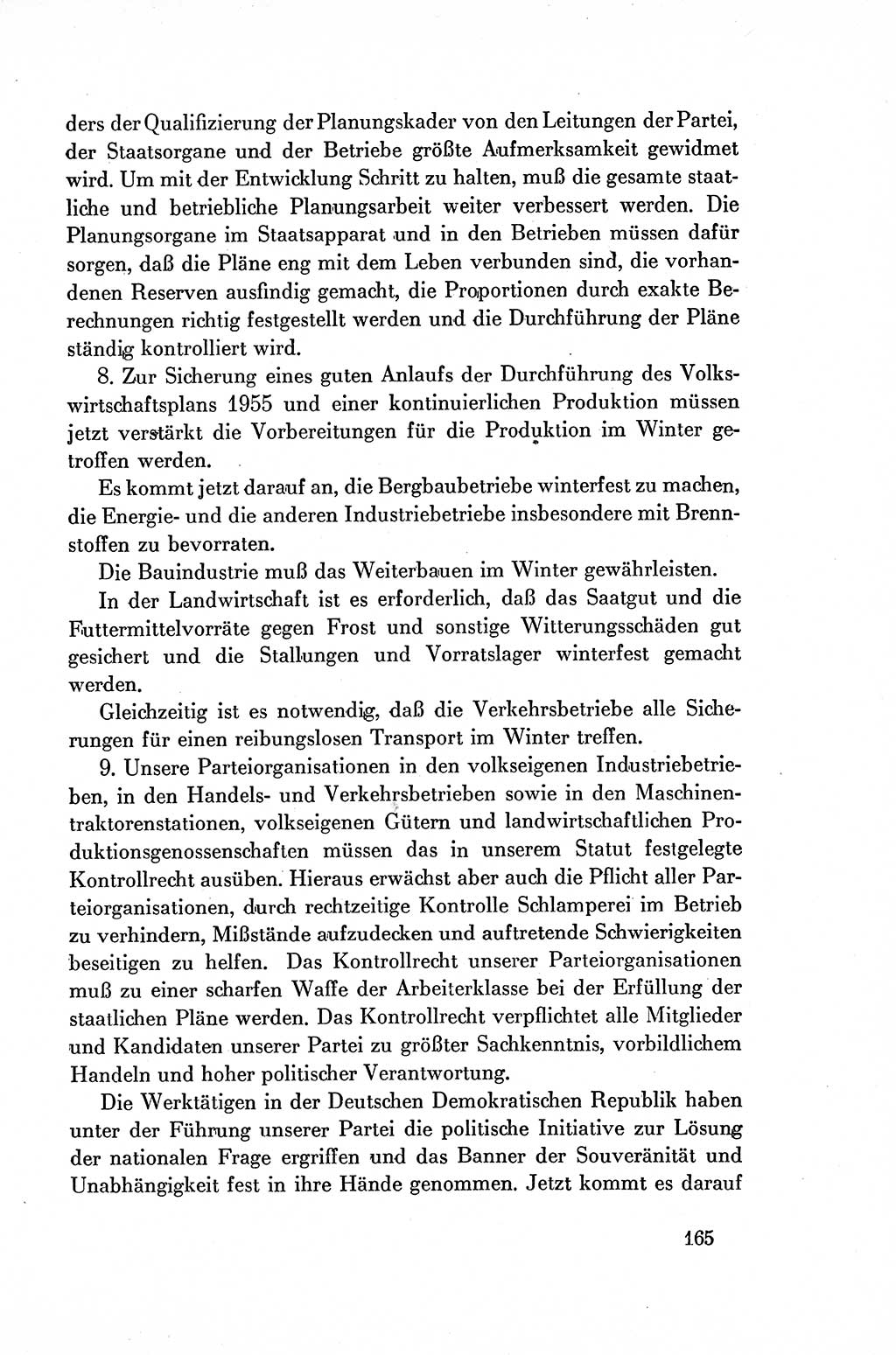 Dokumente der Sozialistischen Einheitspartei Deutschlands (SED) [Deutsche Demokratische Republik (DDR)] 1954-1955, Seite 165 (Dok. SED DDR 1954-1955, S. 165)