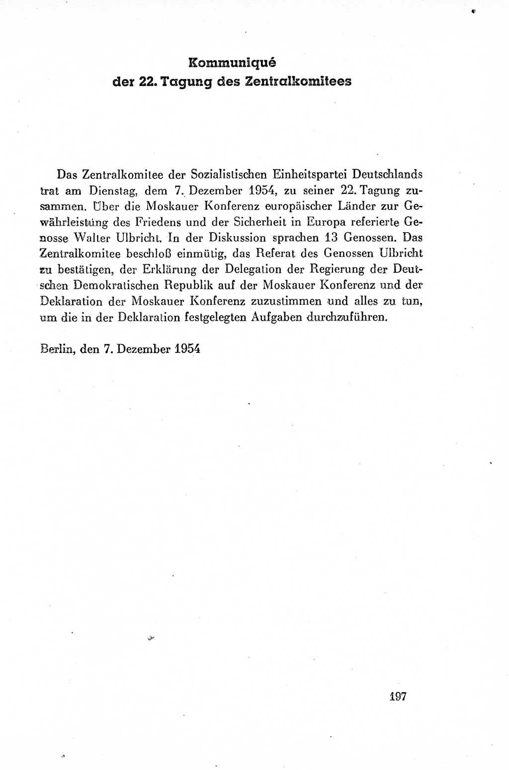 Dokumente der Sozialistischen Einheitspartei Deutschlands (SED) [Deutsche Demokratische Republik (DDR)] 1954-1955, Seite 197 (Dok. SED DDR 1954-1955, S. 197)