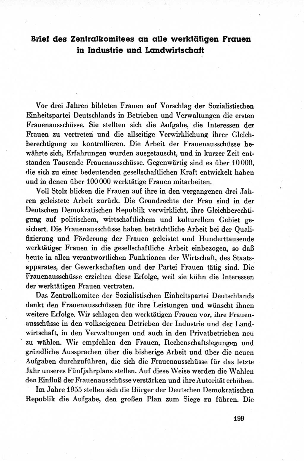 Dokumente der Sozialistischen Einheitspartei Deutschlands (SED) [Deutsche Demokratische Republik (DDR)] 1954-1955, Seite 199 (Dok. SED DDR 1954-1955, S. 199)