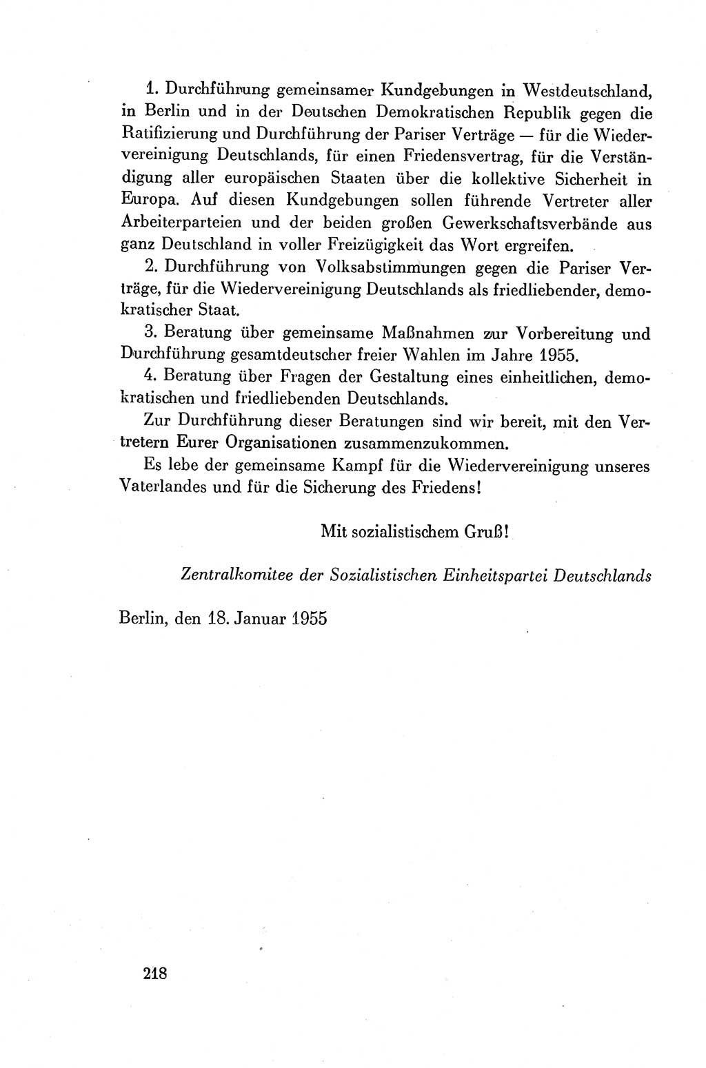 Dokumente der Sozialistischen Einheitspartei Deutschlands (SED) [Deutsche Demokratische Republik (DDR)] 1954-1955, Seite 218 (Dok. SED DDR 1954-1955, S. 218)